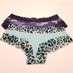 VICTORIA'S SECRET PINK LACE TRIM CHEEKSTER PANTIES